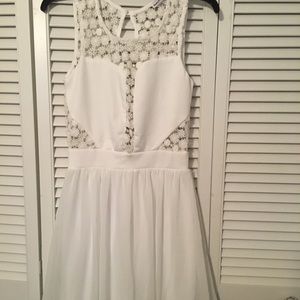 White cutout boutique dress